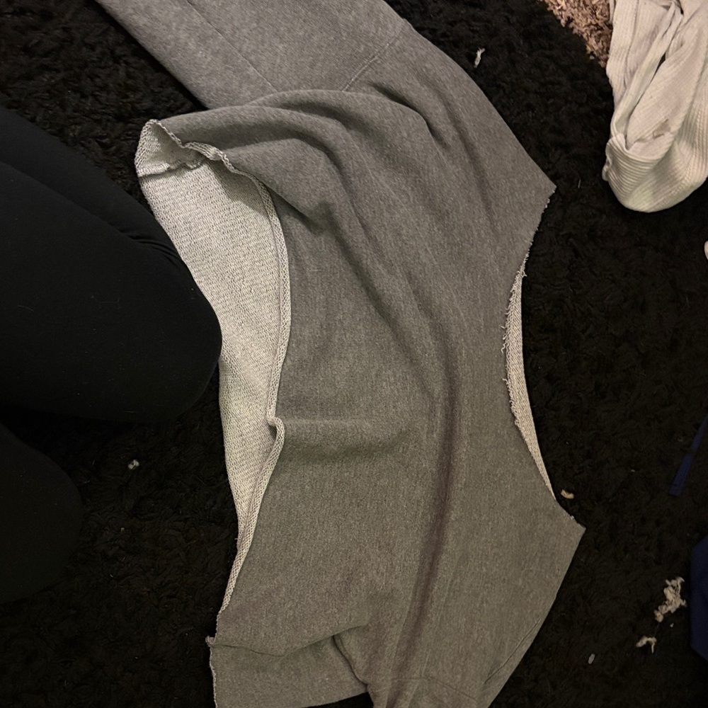 Gray Off-the-Shoulder Sweater